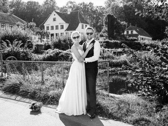 Fotografering af brudepar på Sjælland